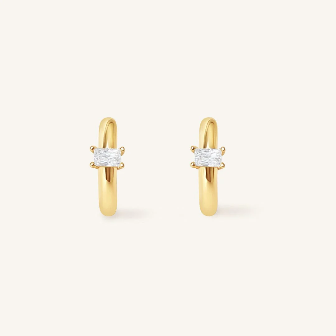 April Birthstone Huggies - Image 4