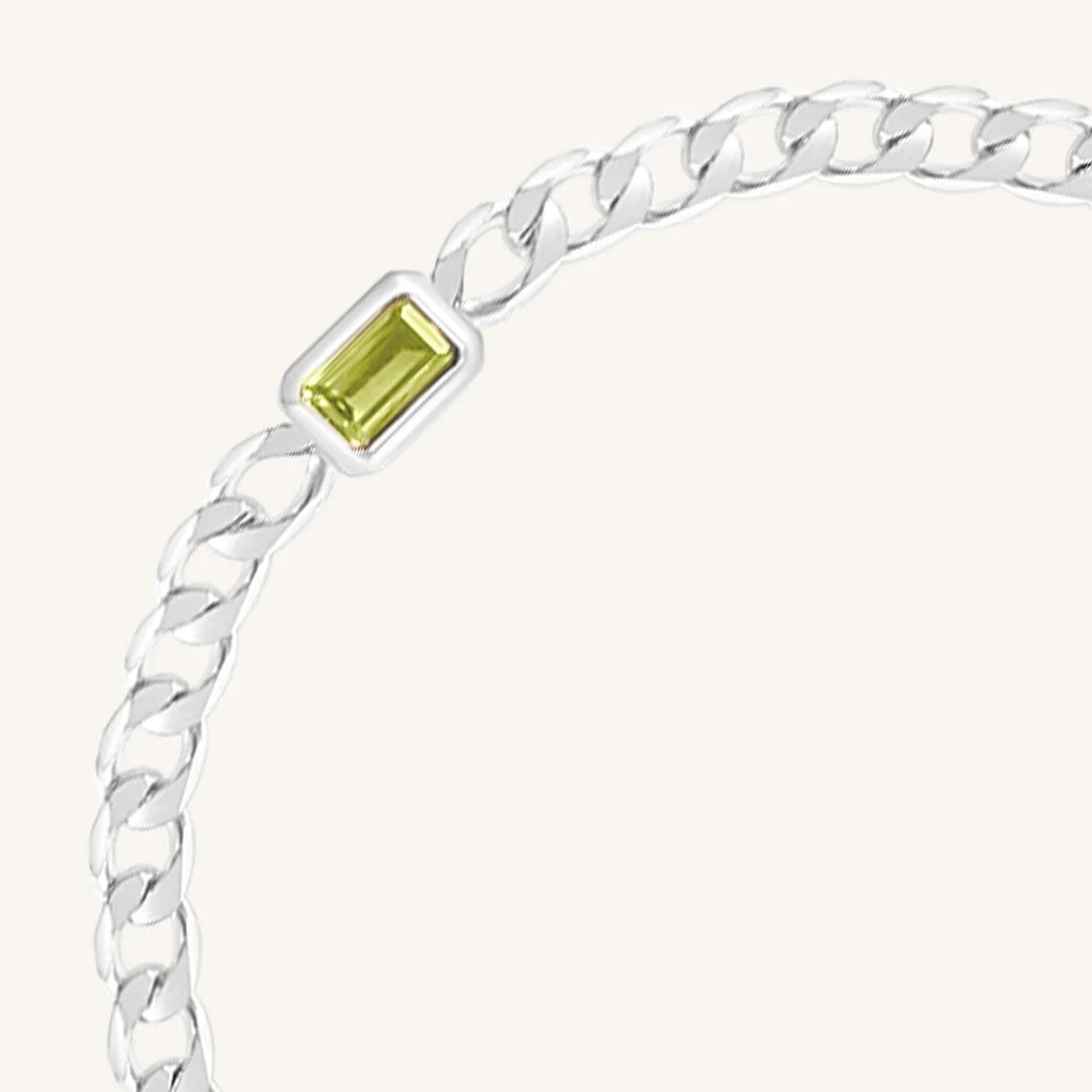 August Birthstone Chain Bracelet - Image 4