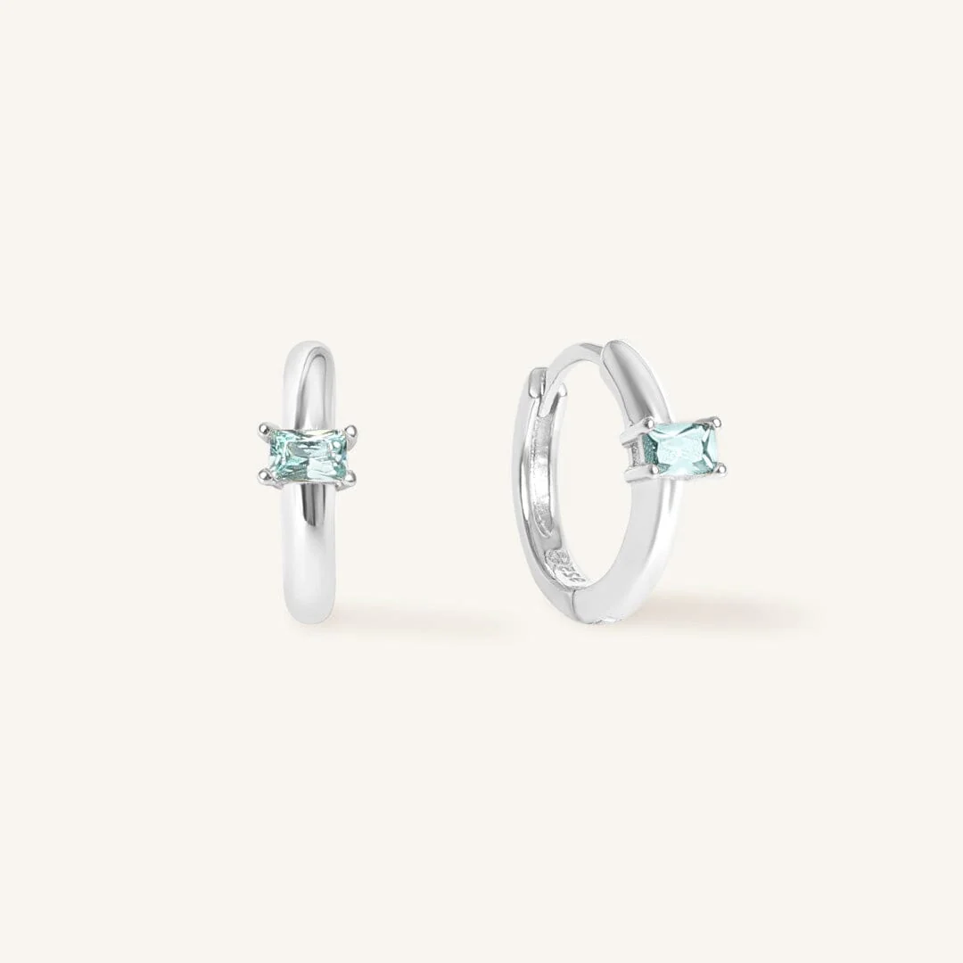 December Birthstone Huggies - Image 2