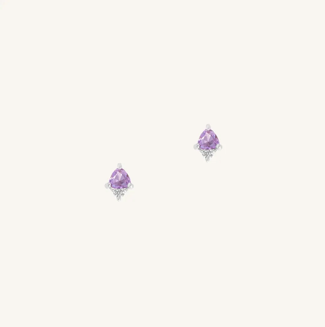 February Birthstone Studs - Image 2
