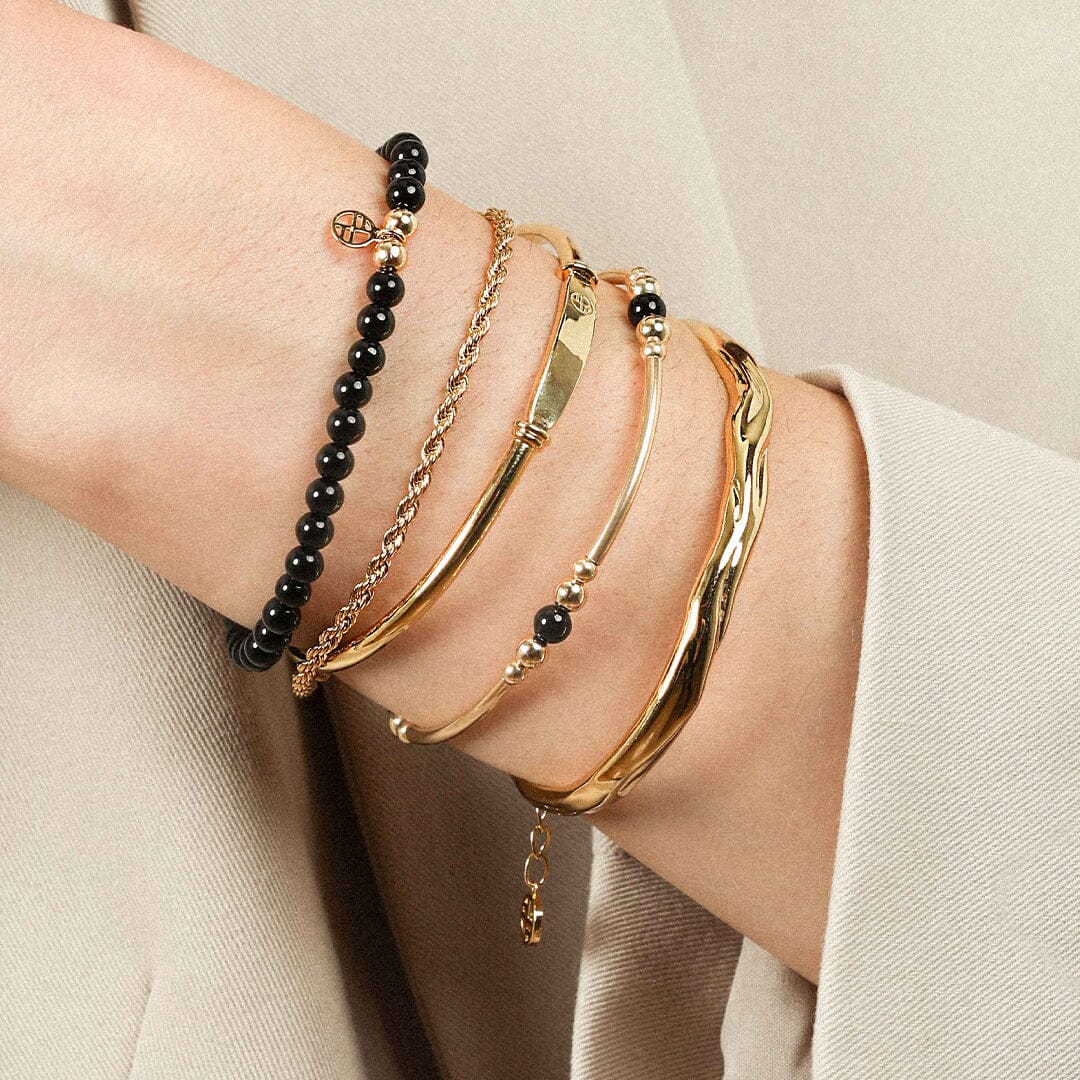 Black Agate Lumier Bracelet - Stone of Strength - Image 5