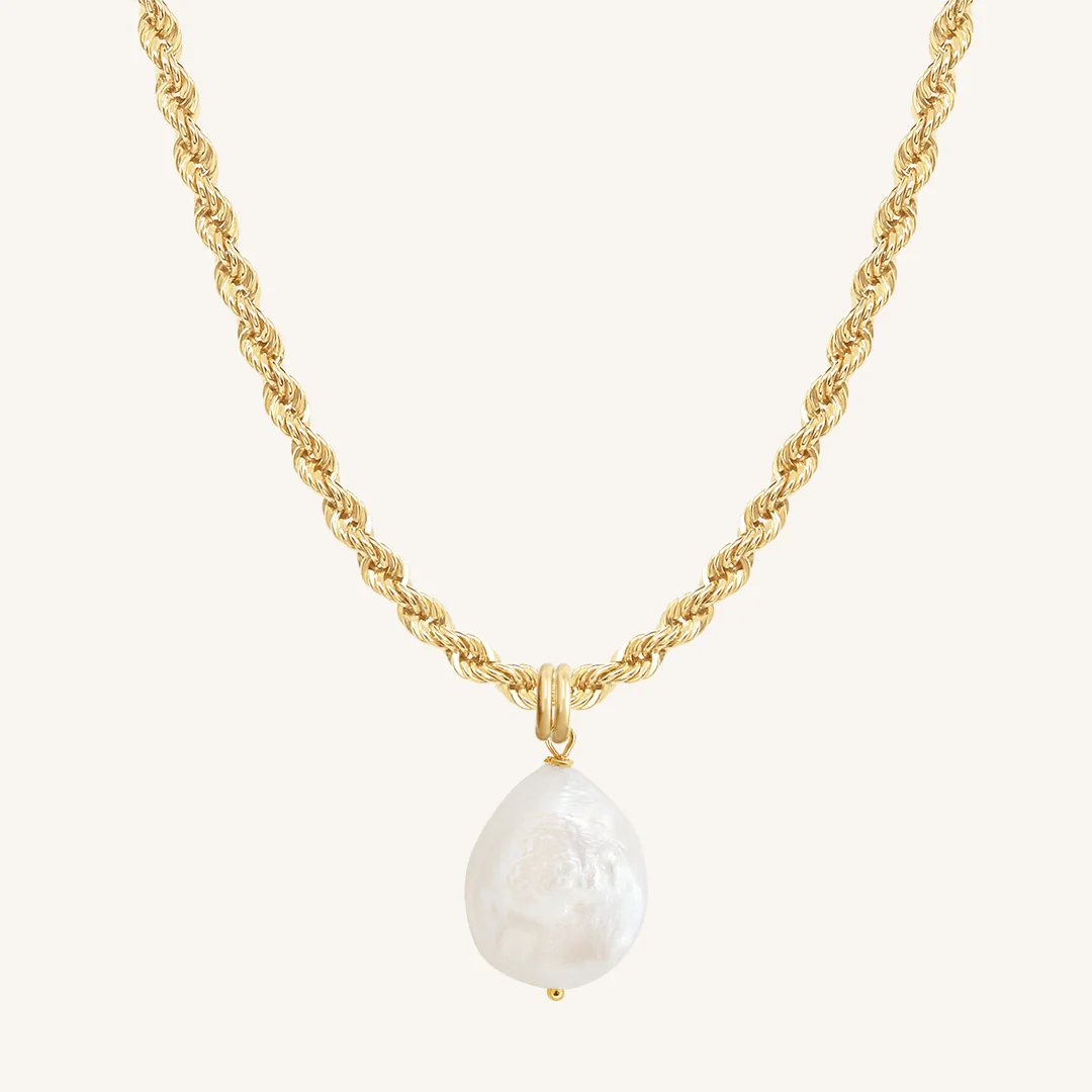Capri Pearl Charm Necklace - Image 4