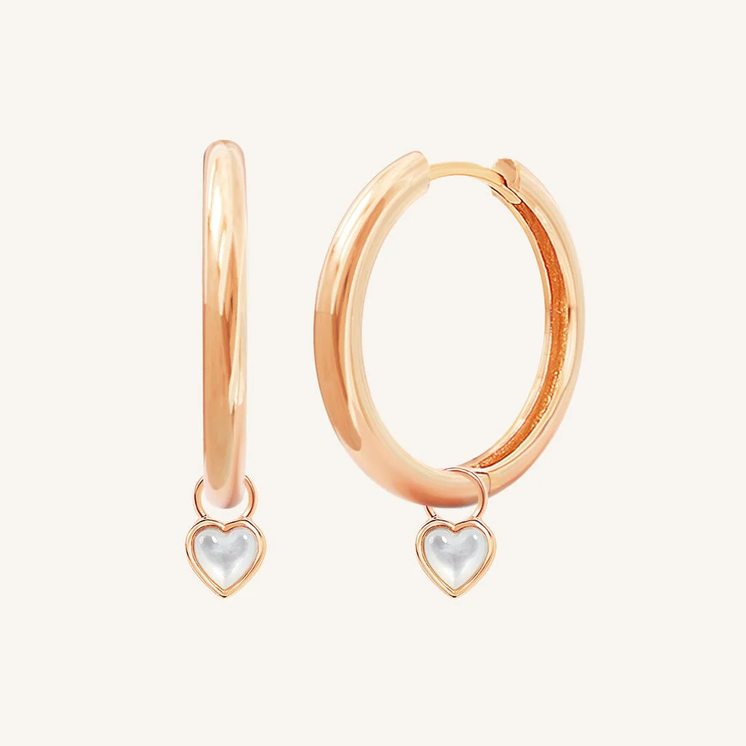 Devote Heart Plain Hoops - Image 10