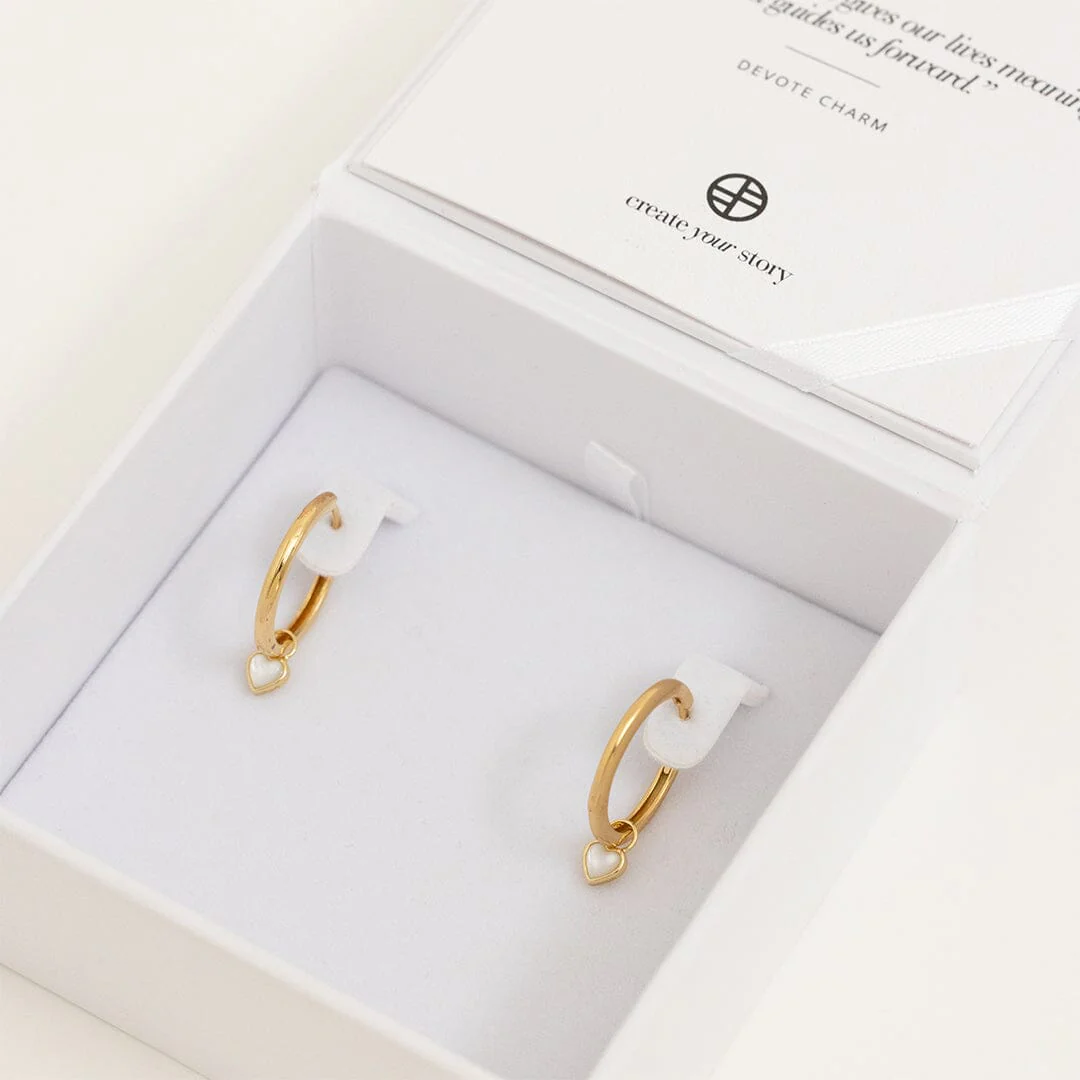 Devote Heart Plain Hoops - Image 16