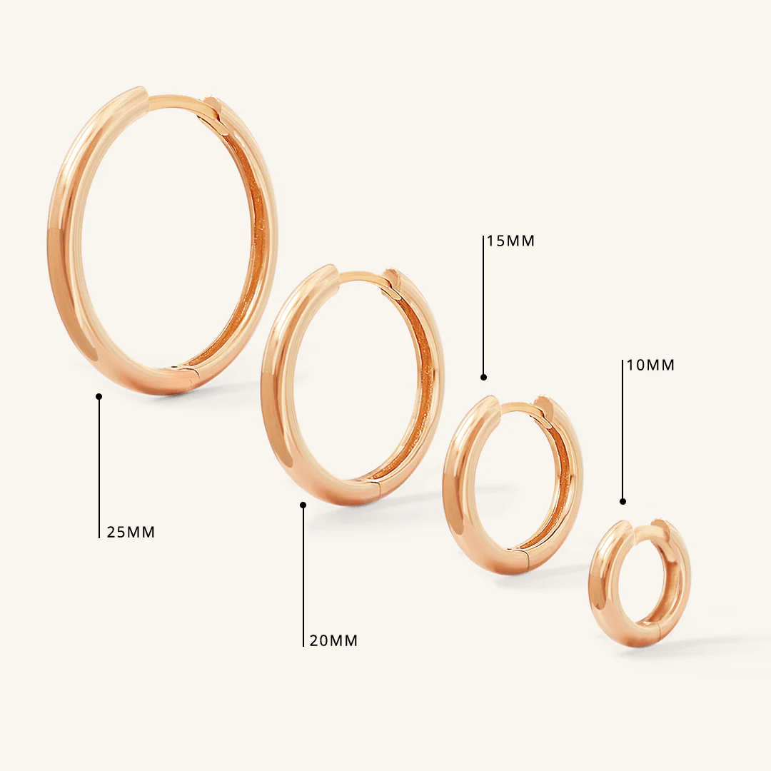 Devote Heart Plain Hoops - Image 18