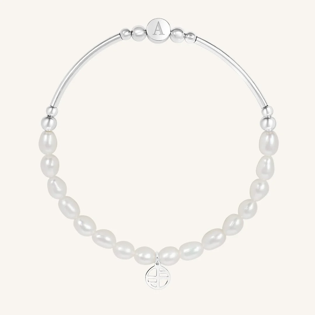 Etch Alpha Charm Pearl Bracelet - Image 3