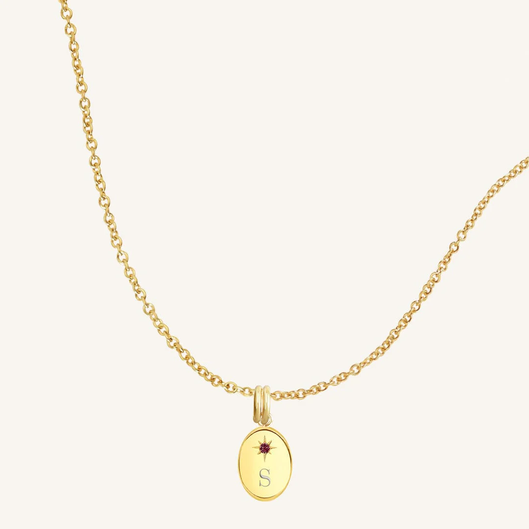 Etch Birthstone Charm Necklace - Image 25