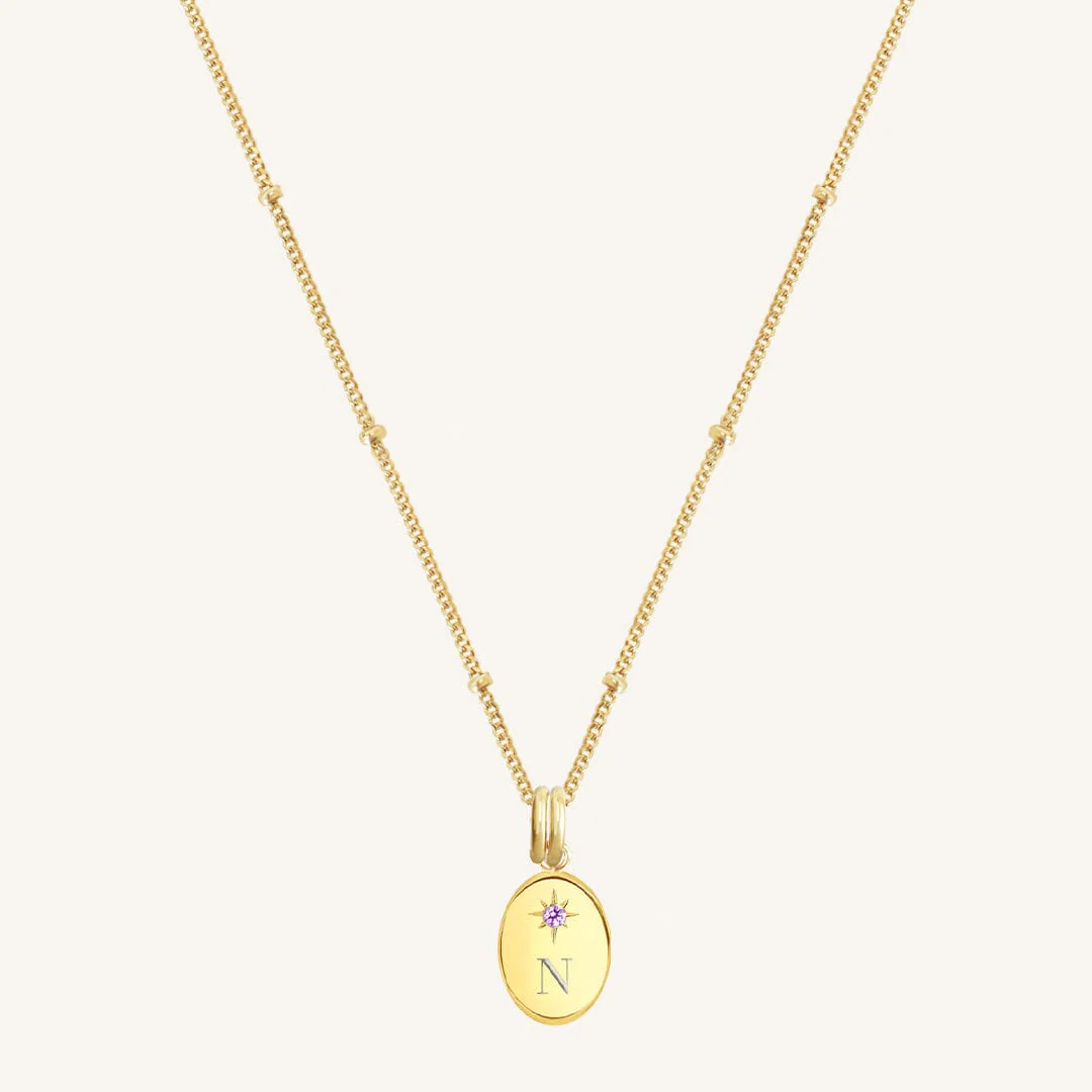 Etch Birthstone Charm Necklace - Image 7