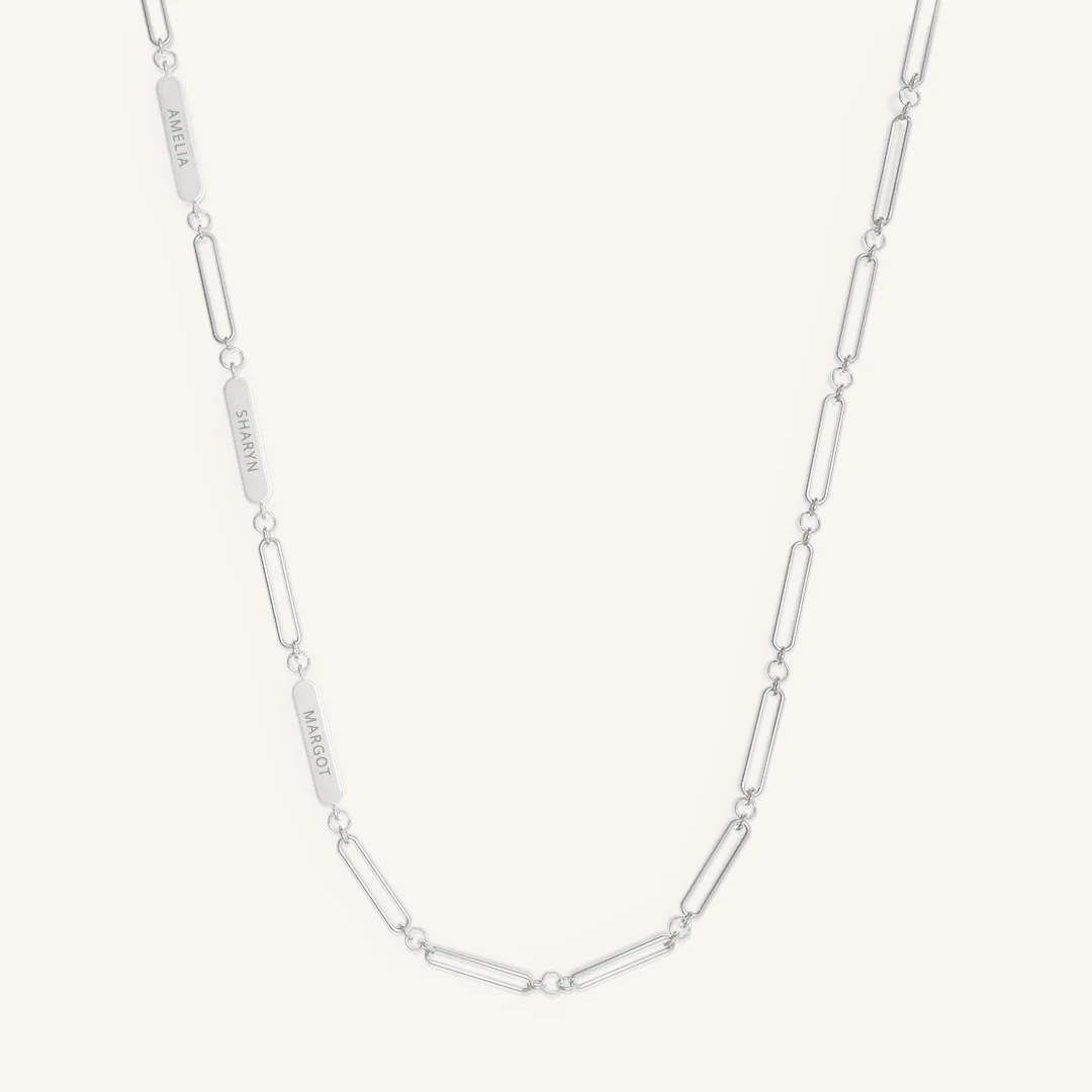Etch Engravable Chain Necklace 3 Panels - Image 3