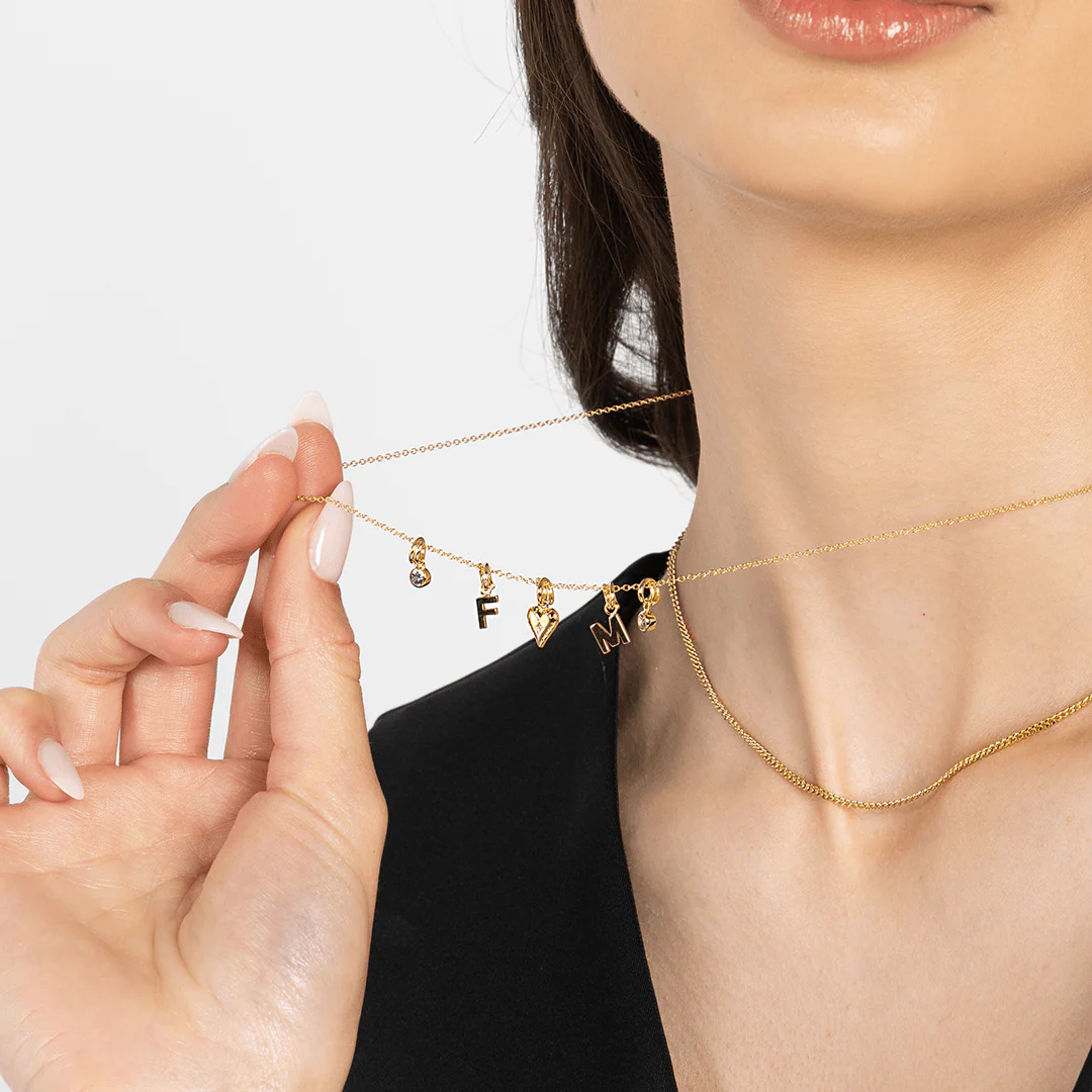 Letter Necklace Plain Chain - Image 71