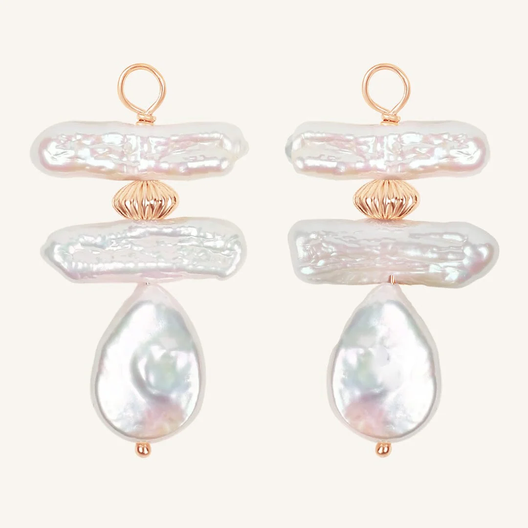 First Light Pearl Hoop Charm (Set of 2) - Image 2