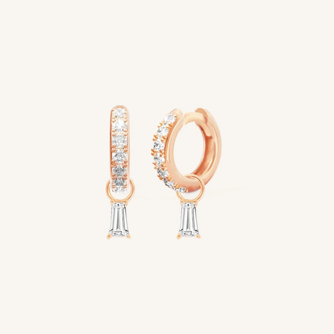 Flourish Crystal Charm Hoops - Image 3