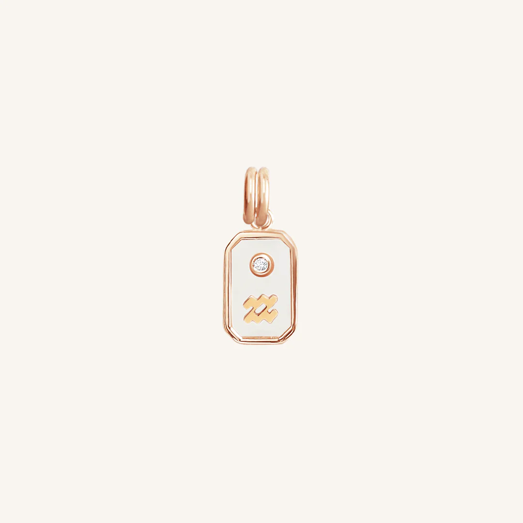 Aquarius Iridescent Zodiac Charm - Image 2