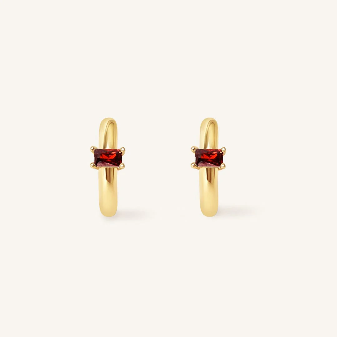 January Birthstone Huggies - Image 4