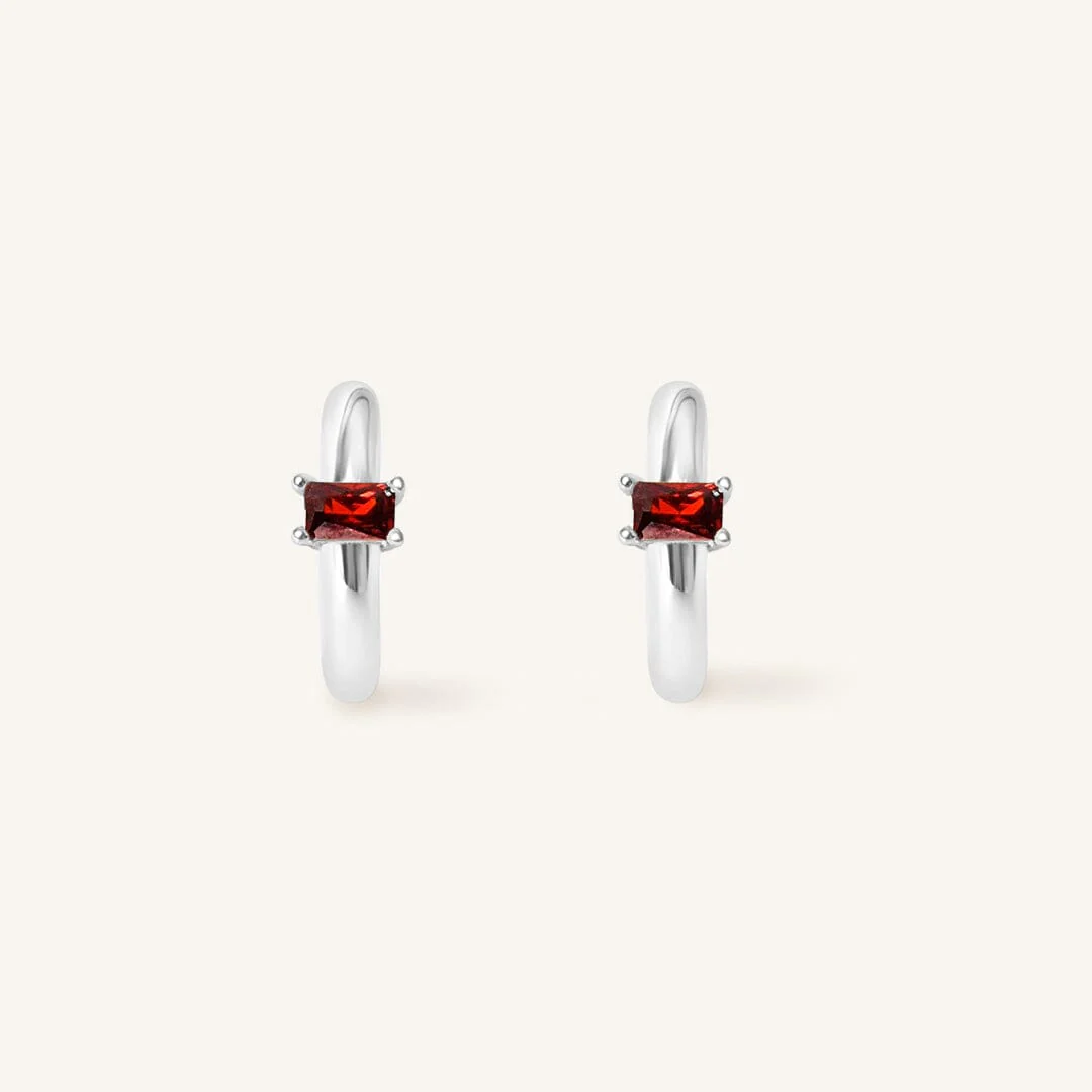 January Birthstone Huggies - Image 5