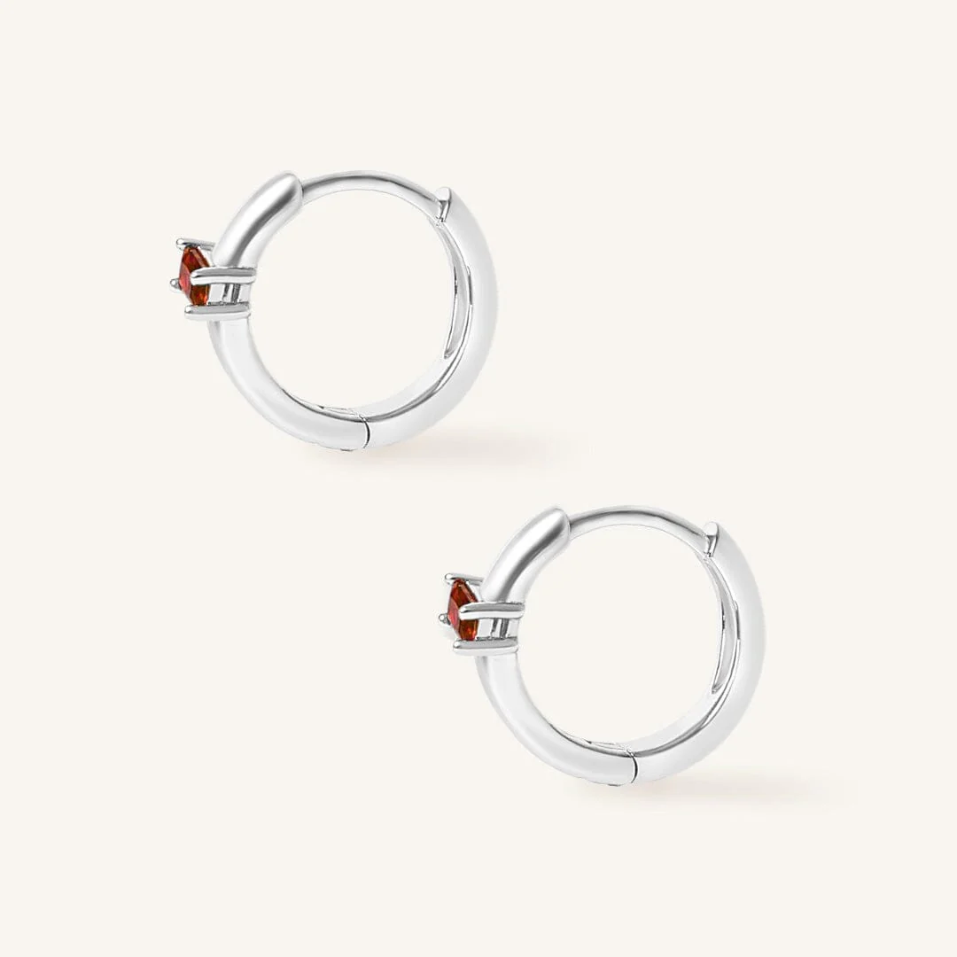 January Birthstone Huggies - Image 8