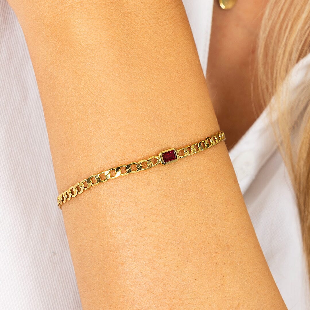 July Birthstone Chain Bracelet - Image 7