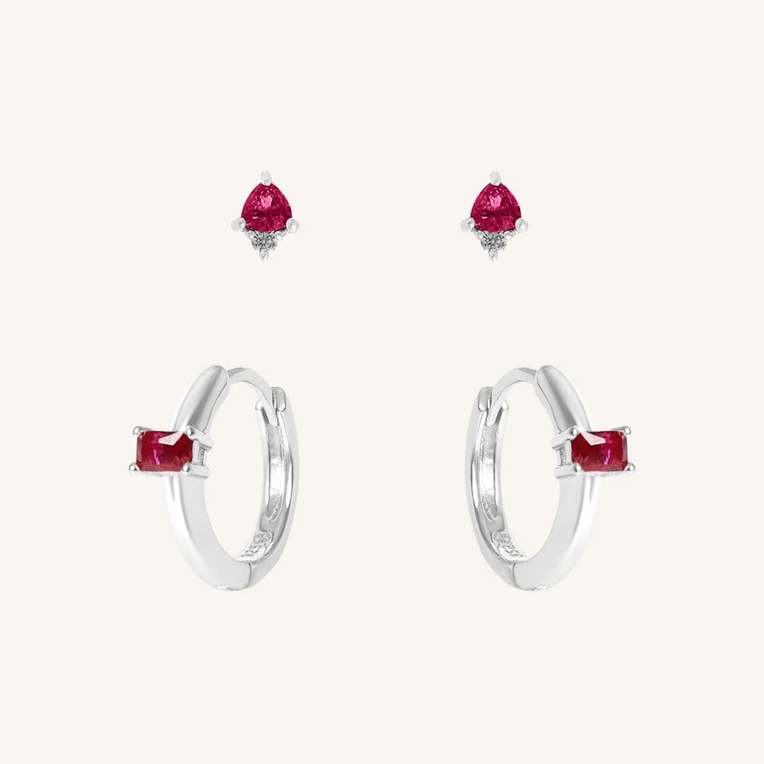 July Birthstone Earring Set - Image 2