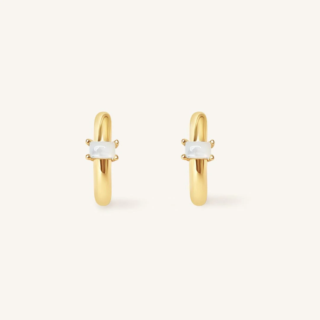 June Birthstone Huggies - Image 4
