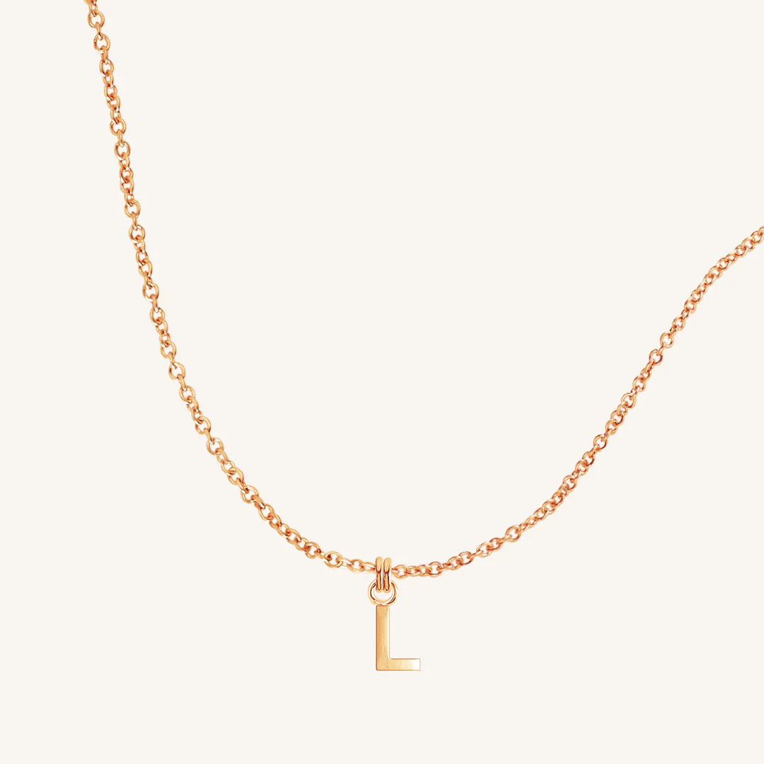 Letter Necklace Plain Chain - Image 36