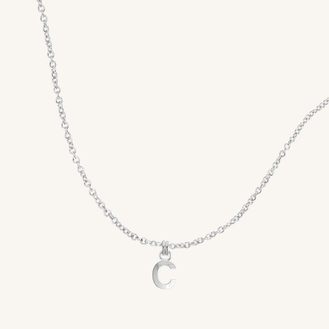 Letter Necklace Plain Chain - Image 10
