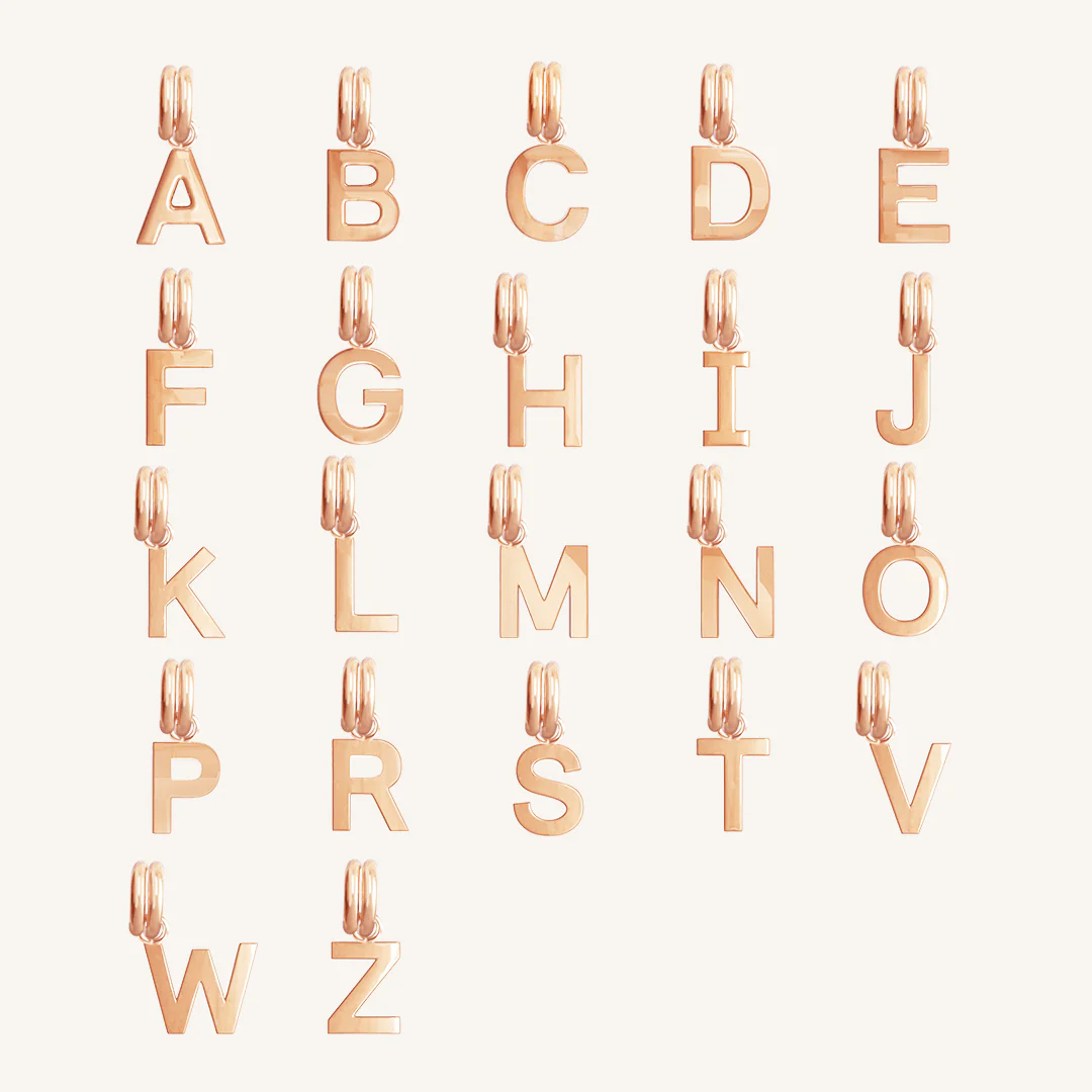 Letter Necklace Plain Chain - Image 70