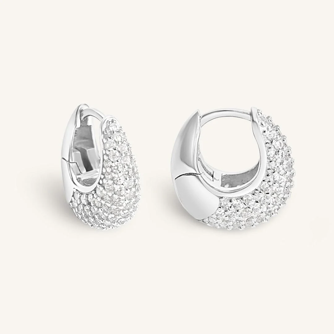 Lily Pavé Hoops - Image 8