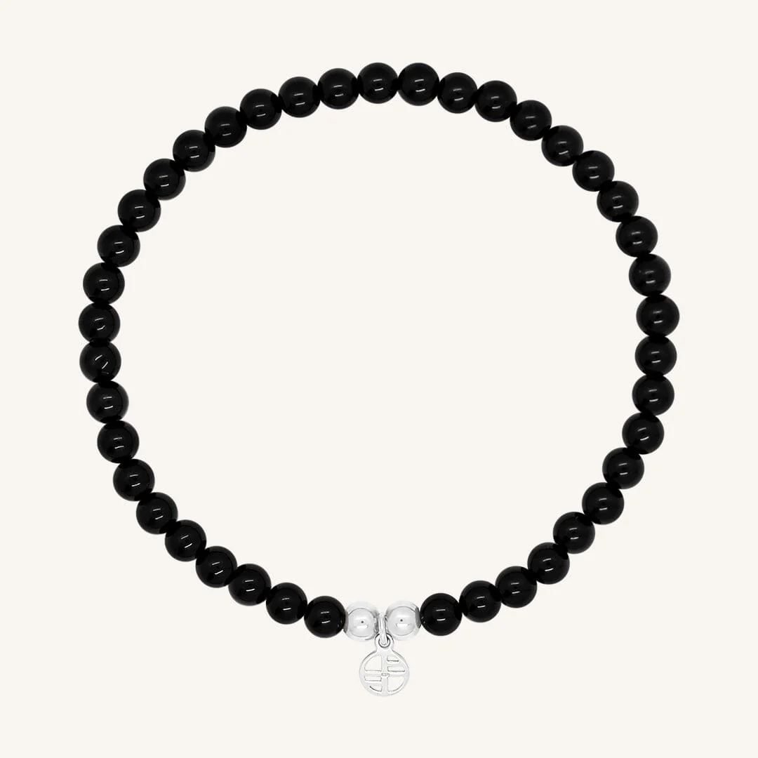 Black Agate Lumier Bracelet - Stone of Strength - Image 3