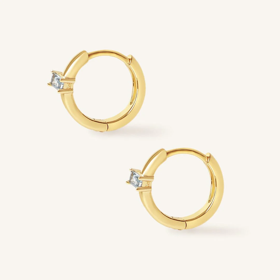 March Birthstone Huggies - Image 7