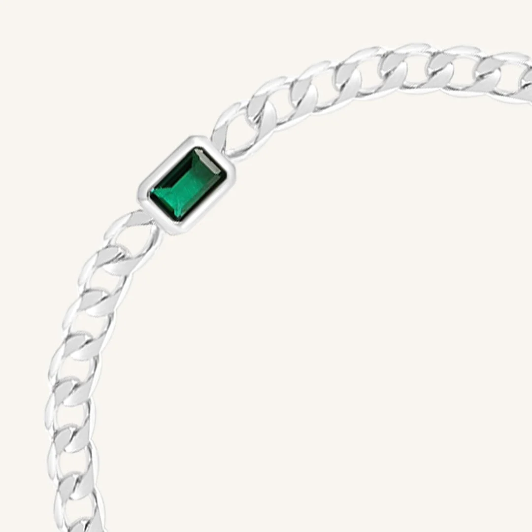May Birthstone Chain Bracelet - Image 4