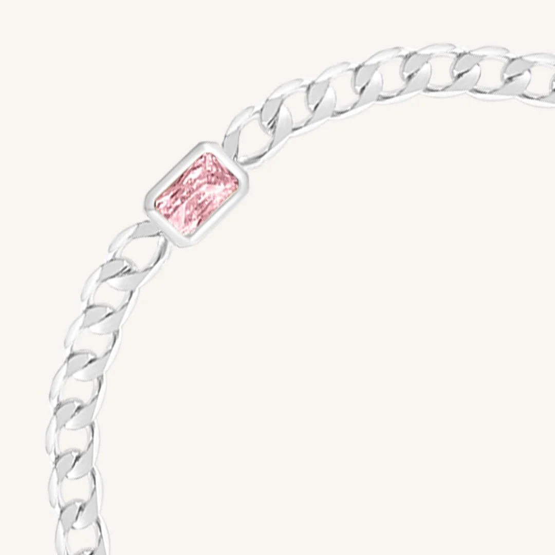 October Birthstone Chain Bracelet - Image 4