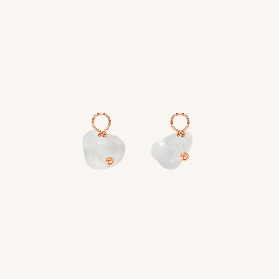 Quartz Chip Hoop Charm (Set of 2) - Image 2